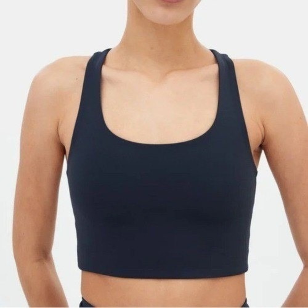 Girlfriend Collective Large Blue Paloma Racer Back Sports Bra Tank Top